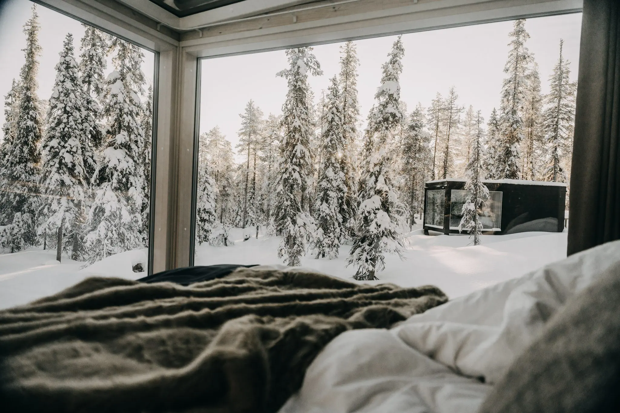 Glazen blokhut lapland