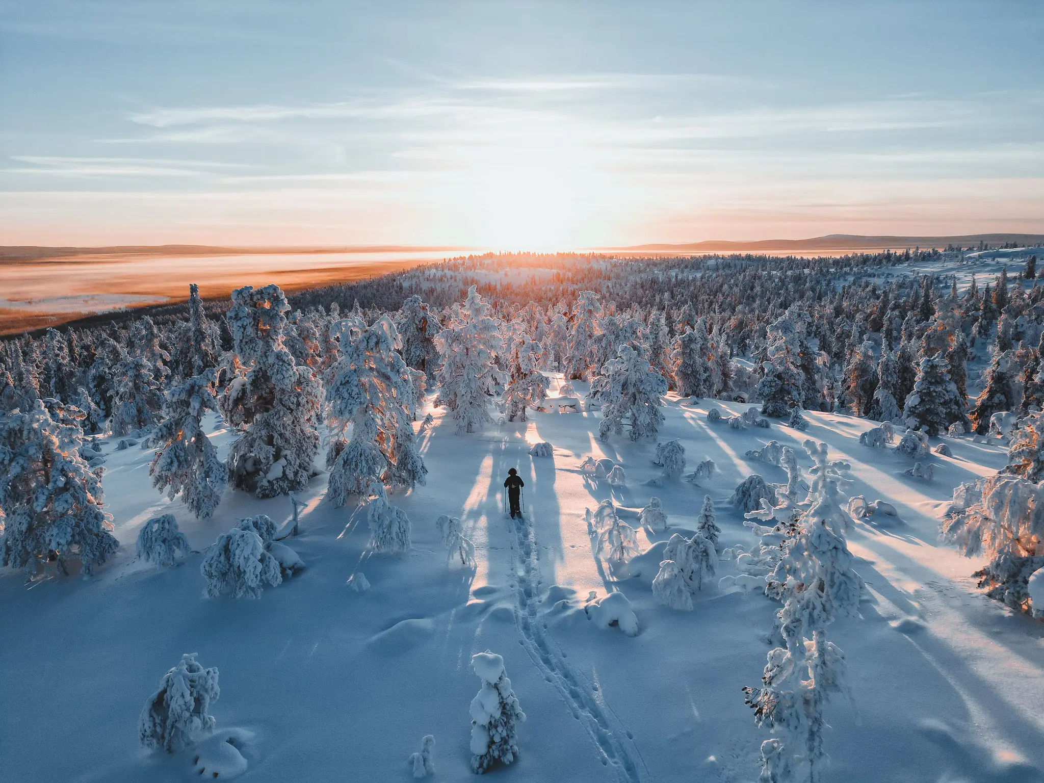 Verpasse nicht den Blick auf Lappland in Finnland.