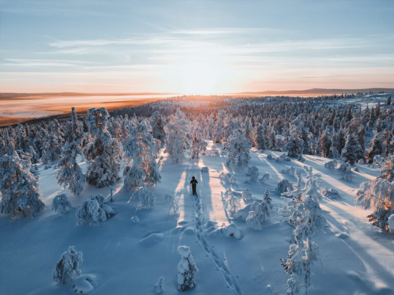 Lapland panorama snow hike