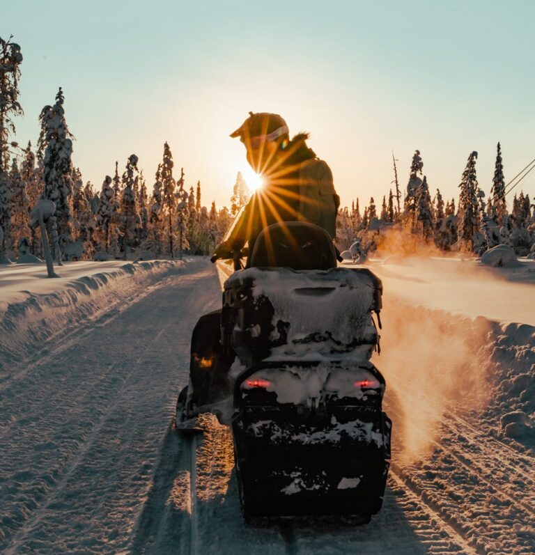 Sneeuwscooter tocht